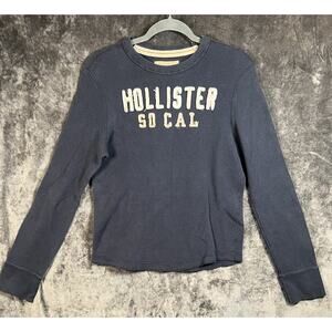 Hollister Thermal Long Sleeve Women’s Small So Cal Waffle Knit Navy Blue